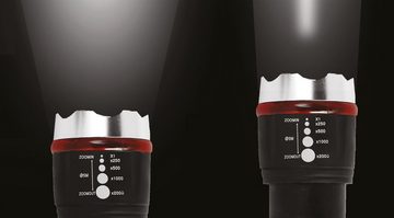 MediaShop LED Taschenlampe Panta Safe Guard (Set mit 2 Stück), per USB aufladbar, Lichtkegel stufenlos einstellbar, 3 Lichtmodi