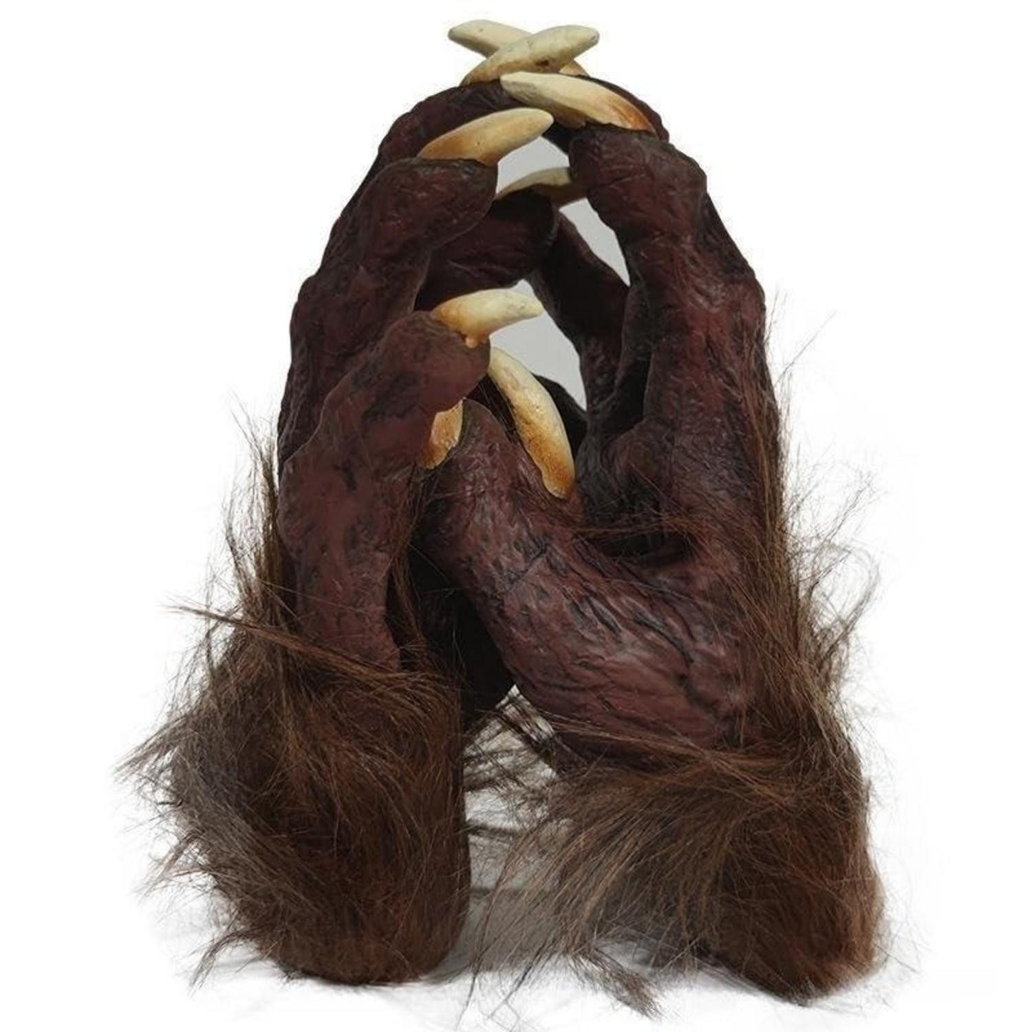 LuxusKollektion Monster-Kostüm Werwolf Klaue Handschuhe Plüsch Braun