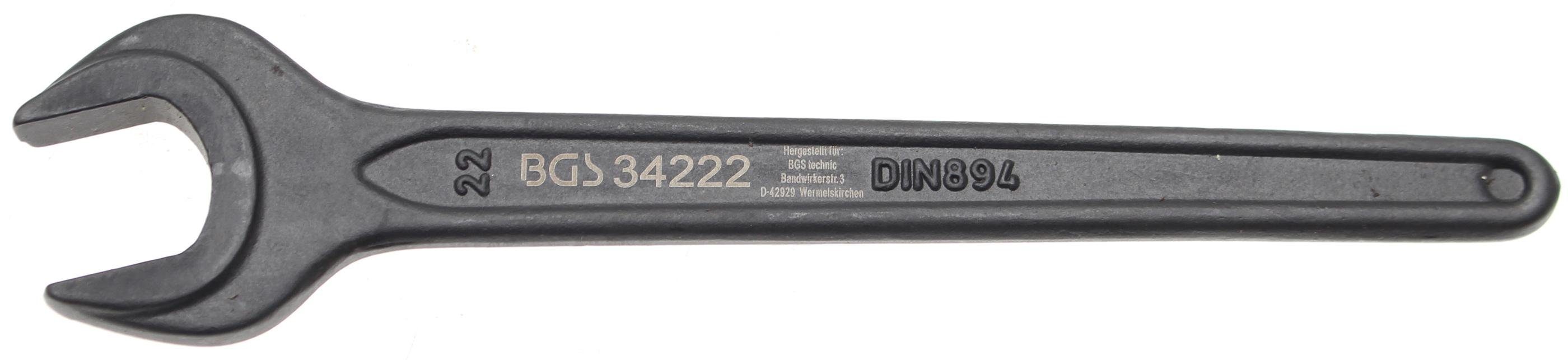 BGS technic Maulschlüssel Einmaulschlüssel, DIN 894, SW 22 mm | Maulschlüssel