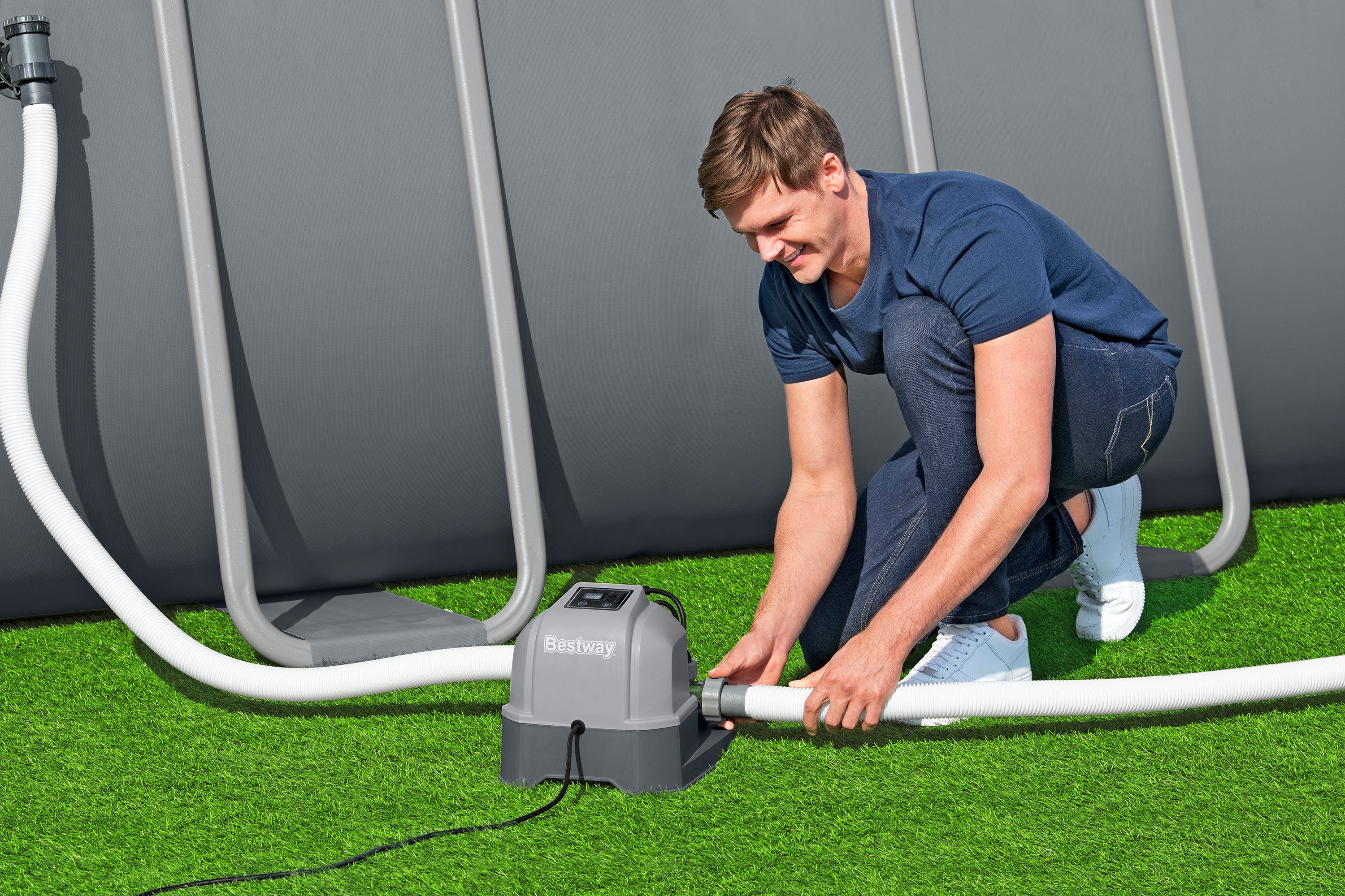 Bestway Salzwassersystem Hydrogenic™ 6 g/h, (Packung, 1-St., für Poolgrößen bis 26.498 l & Filtersysteme ab 1.249 l/h), Verwendung von Salz zur Erzeugung von Chlor