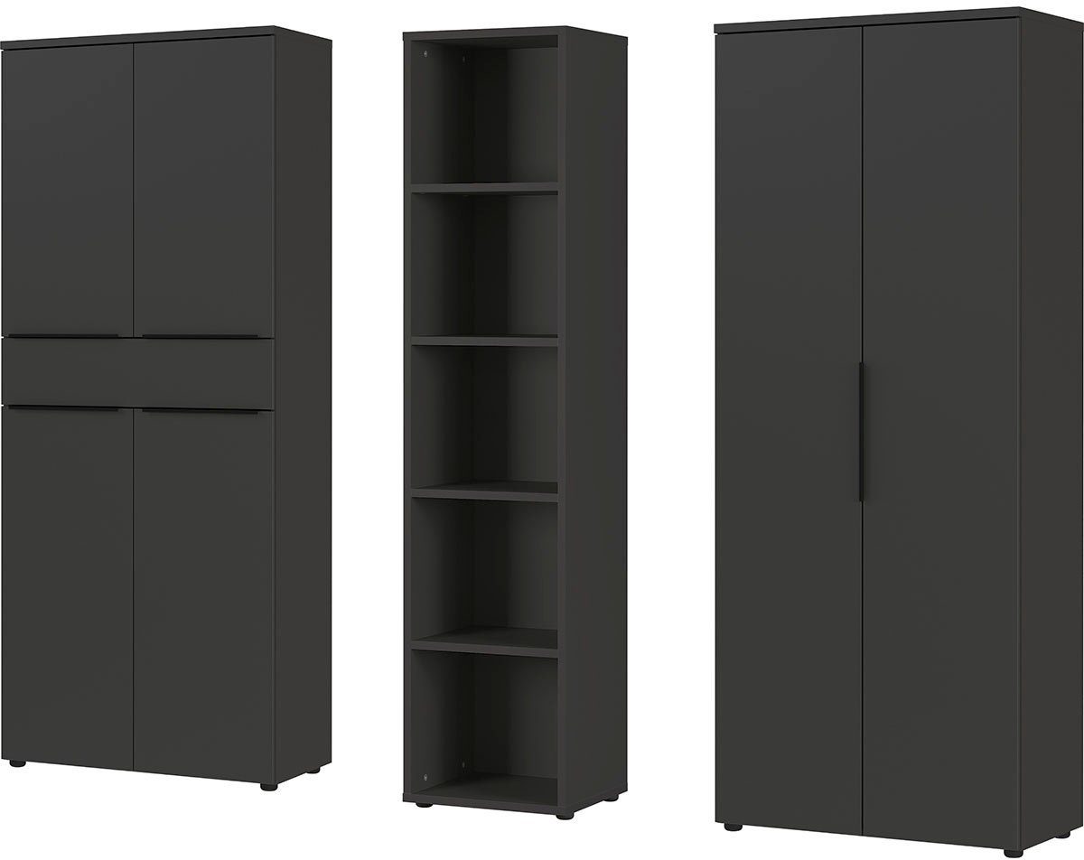 GERMANIA Büromöbel-Set Mailand, (3-tlg), inkl. 2 Aktenschränken und Aktenregal