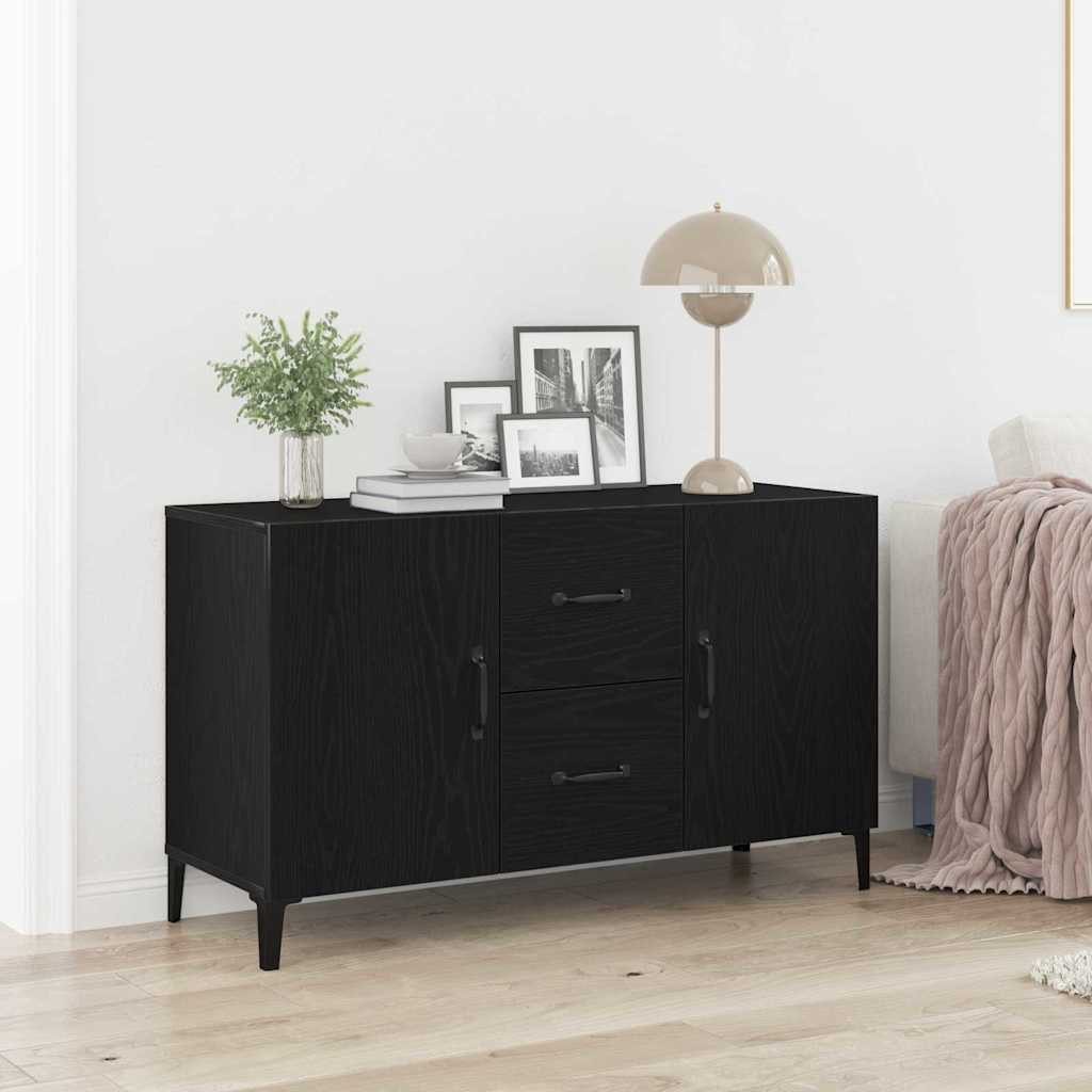 vidaXL Sideboard Sideboard Schwarz Eichen-Optik 100 x 36 x 60 cm Holzwerkstoff (1 St)