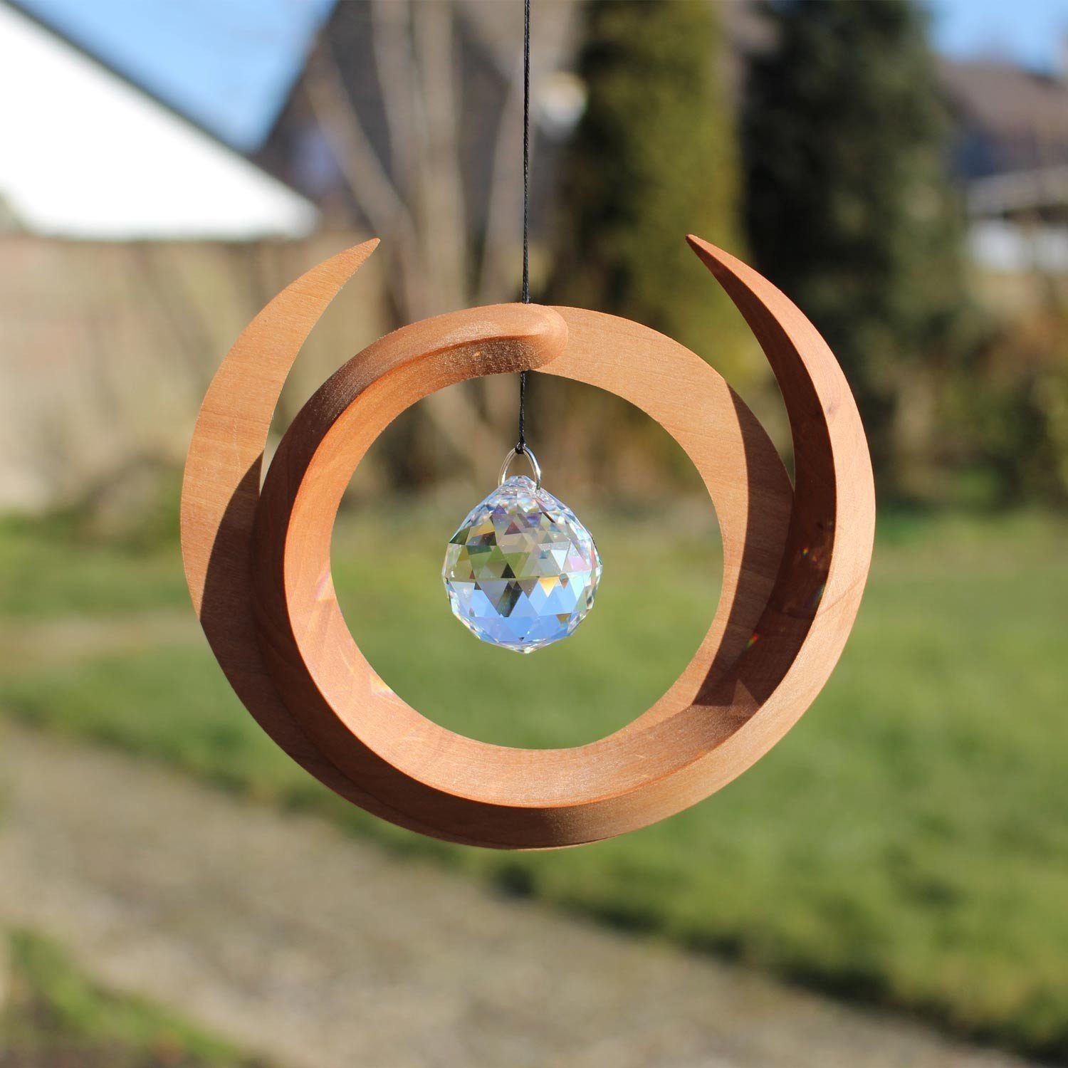 mitienda Fensterdekoration Fensterdeko aus Holz mit Kristall - Nepal günstig online kaufen