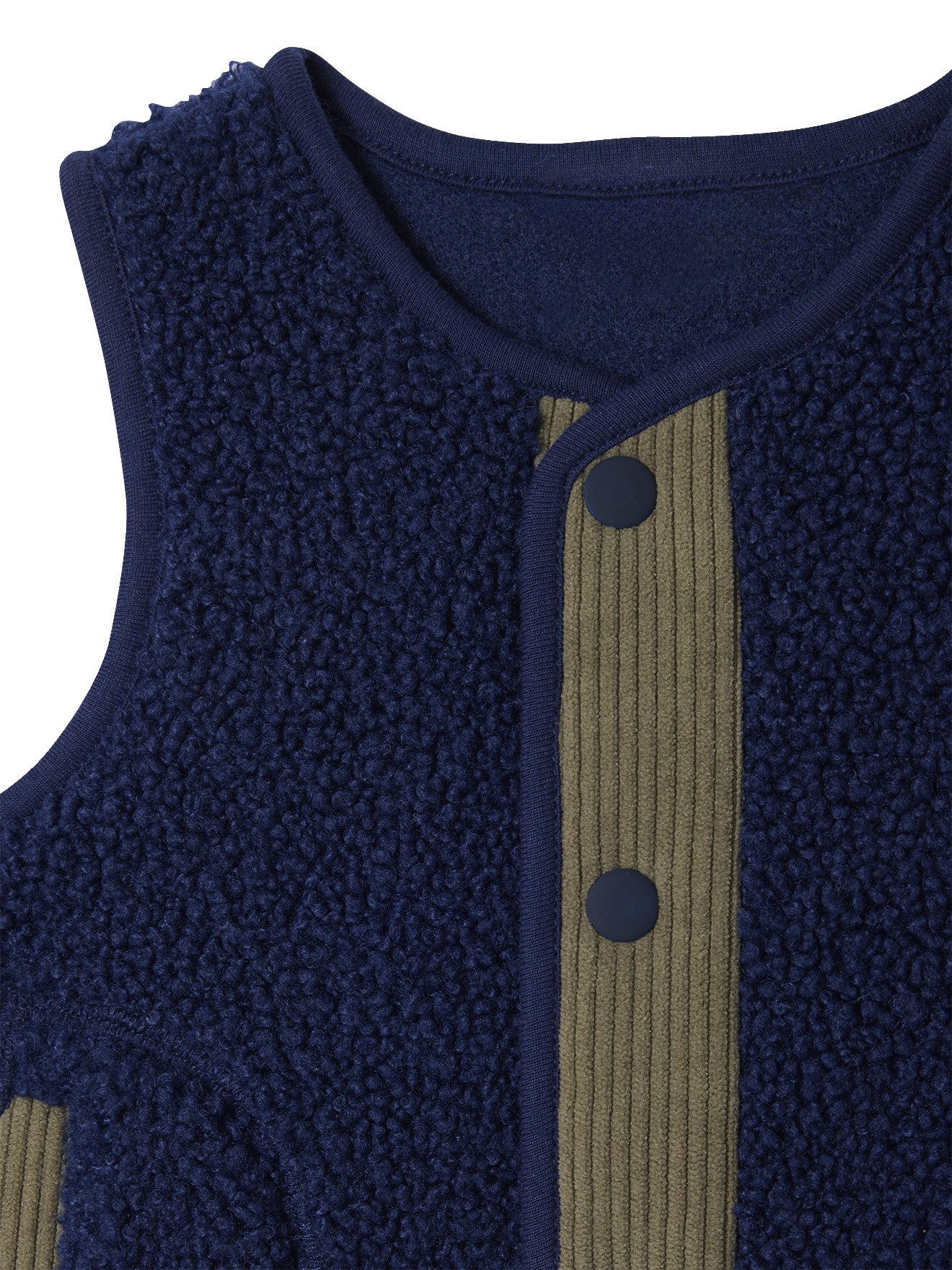 vertbaudet Strickjacke Weste, ärmellos, mit Druckknöpfen vorne