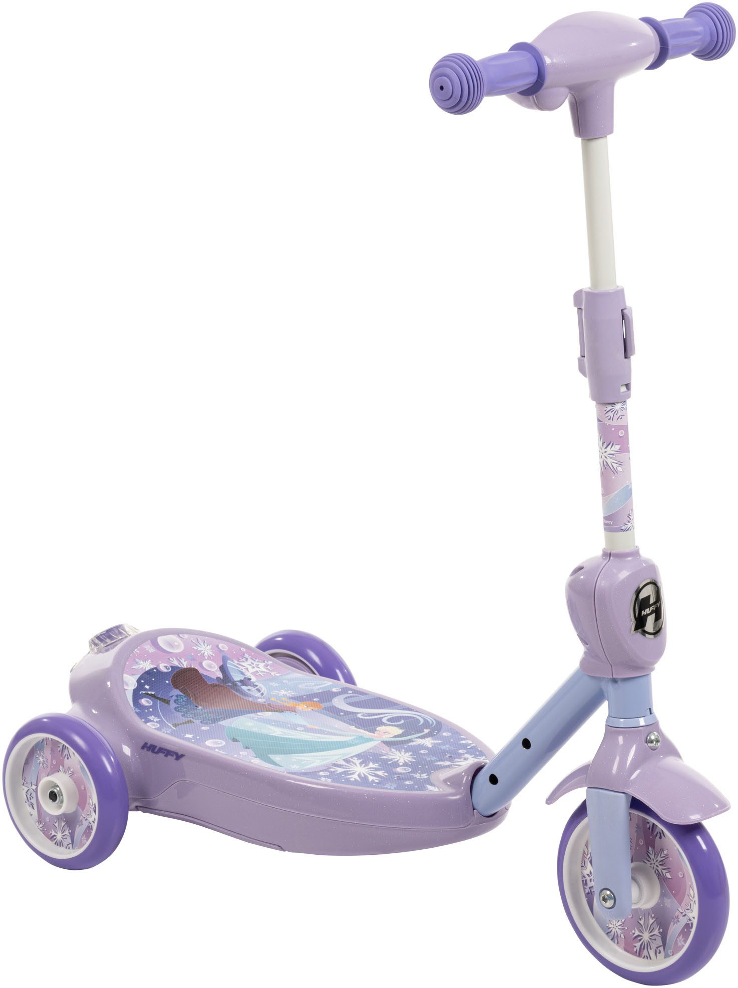 Huffy Elektro-Kinderroller 3-Rad Disney Frozen 7.2-Volt Bubble Elektro-Roller, Lila, Belastbarkeit 20 kg