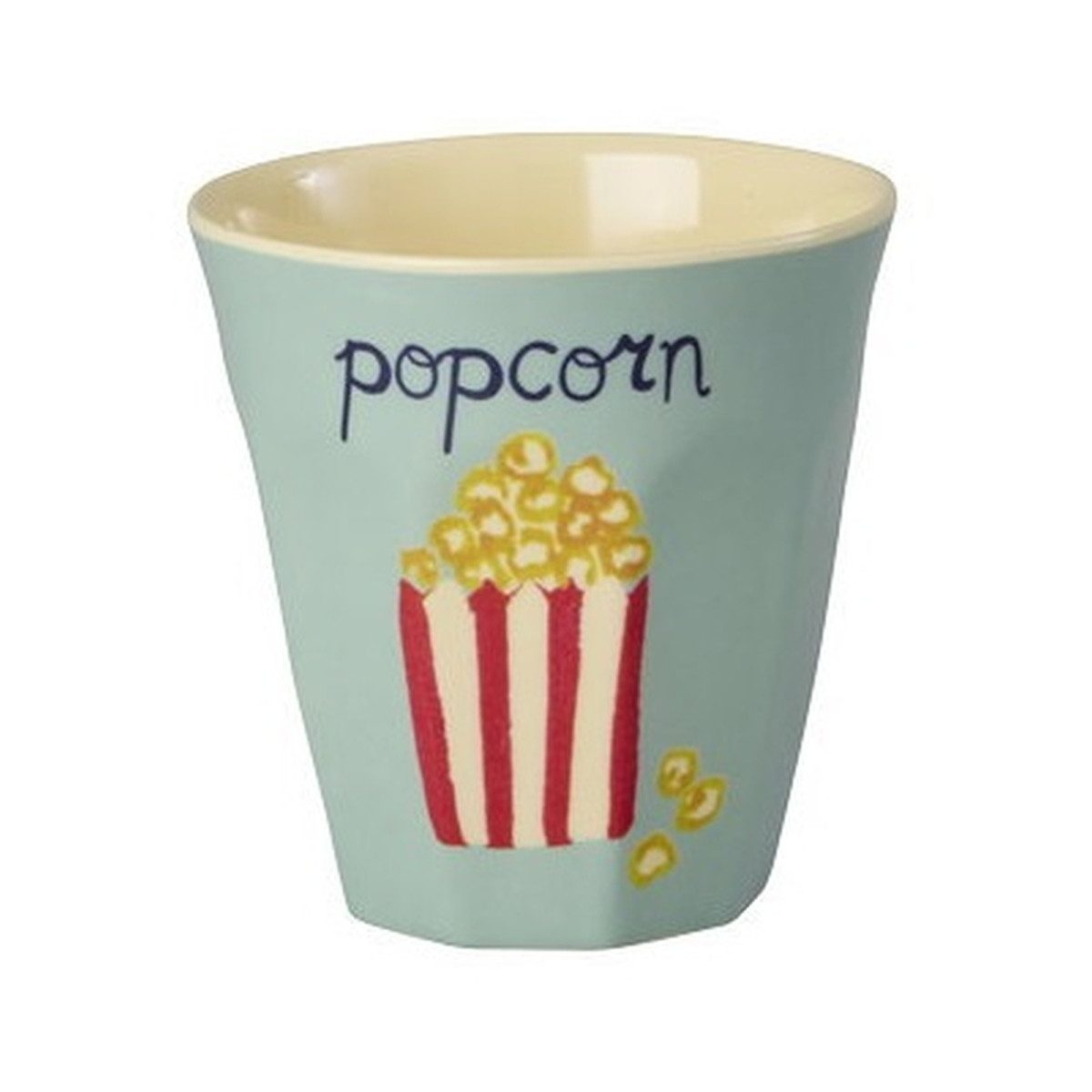 rice Kinderbecher Kids Becher-Set ABC Blau 6-teilig, 7,5 cm Melamin Trinkbecher