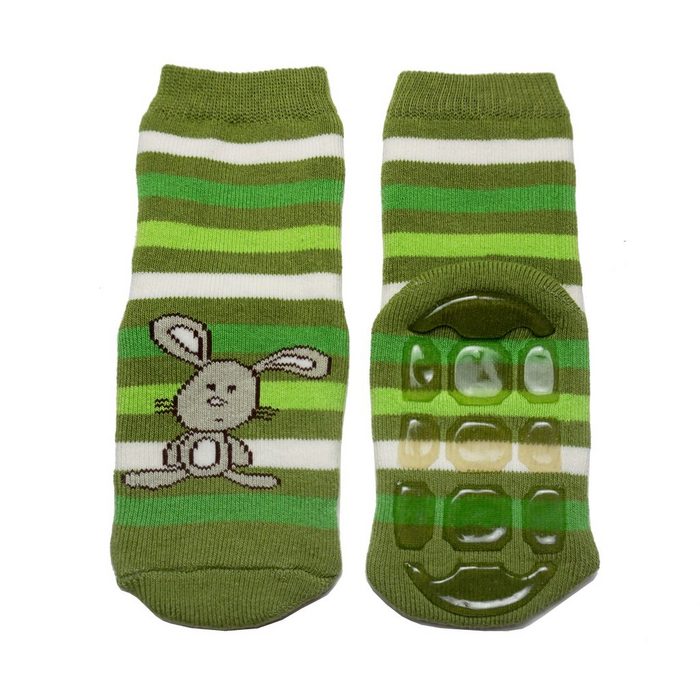 WERI SPEZIALS Strumpfhersteller GmbH ABS-Socken Kinder ABS-Socken für Jungs >>Tommy der Hase<< aus Baumwolle mit Frottee