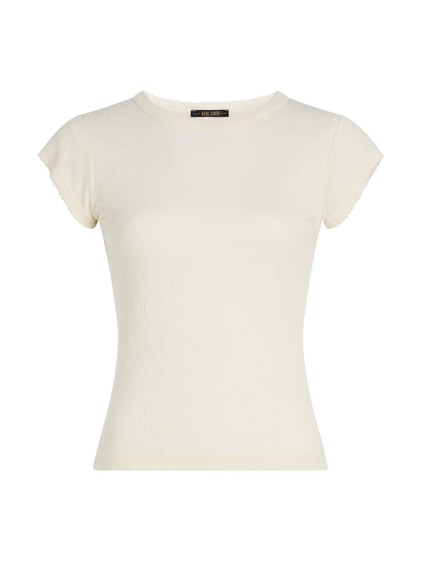 King Louie Kurzarmshirt ? Kurzarmshirt Damen ? nachhaltiges T-Shirt ? geripptes Basic Shirt