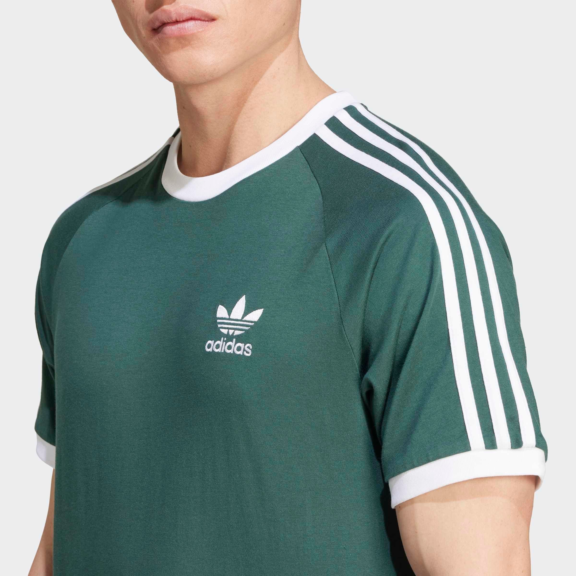 adidas Originals ADICOLOR CLASSICS 3-STREIFEN schmale Passform, Kurzarm, mit kontrastierendem Saum, aus Baumwolle