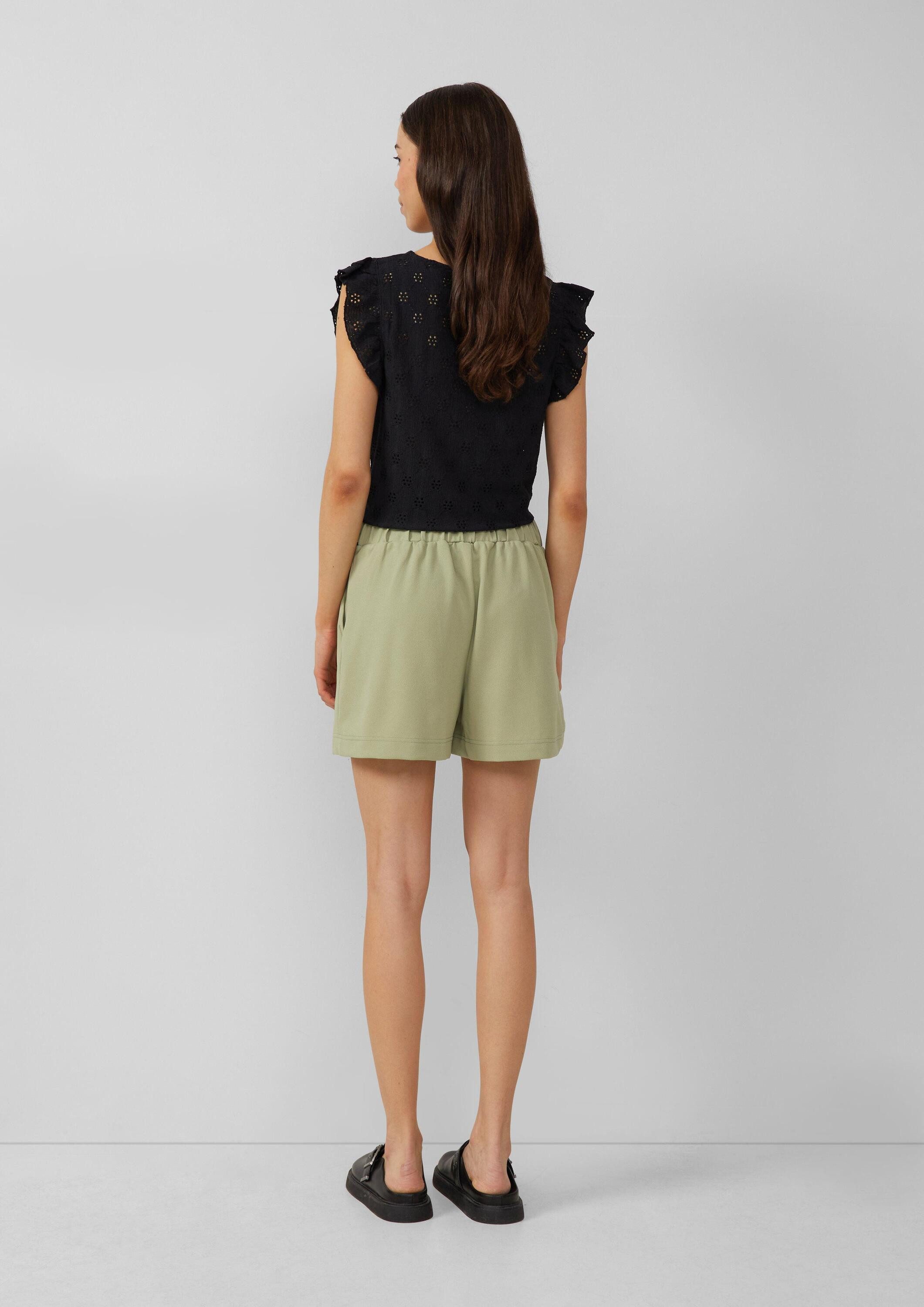 QS Shorts Hose Shorts aus Interlockjersey