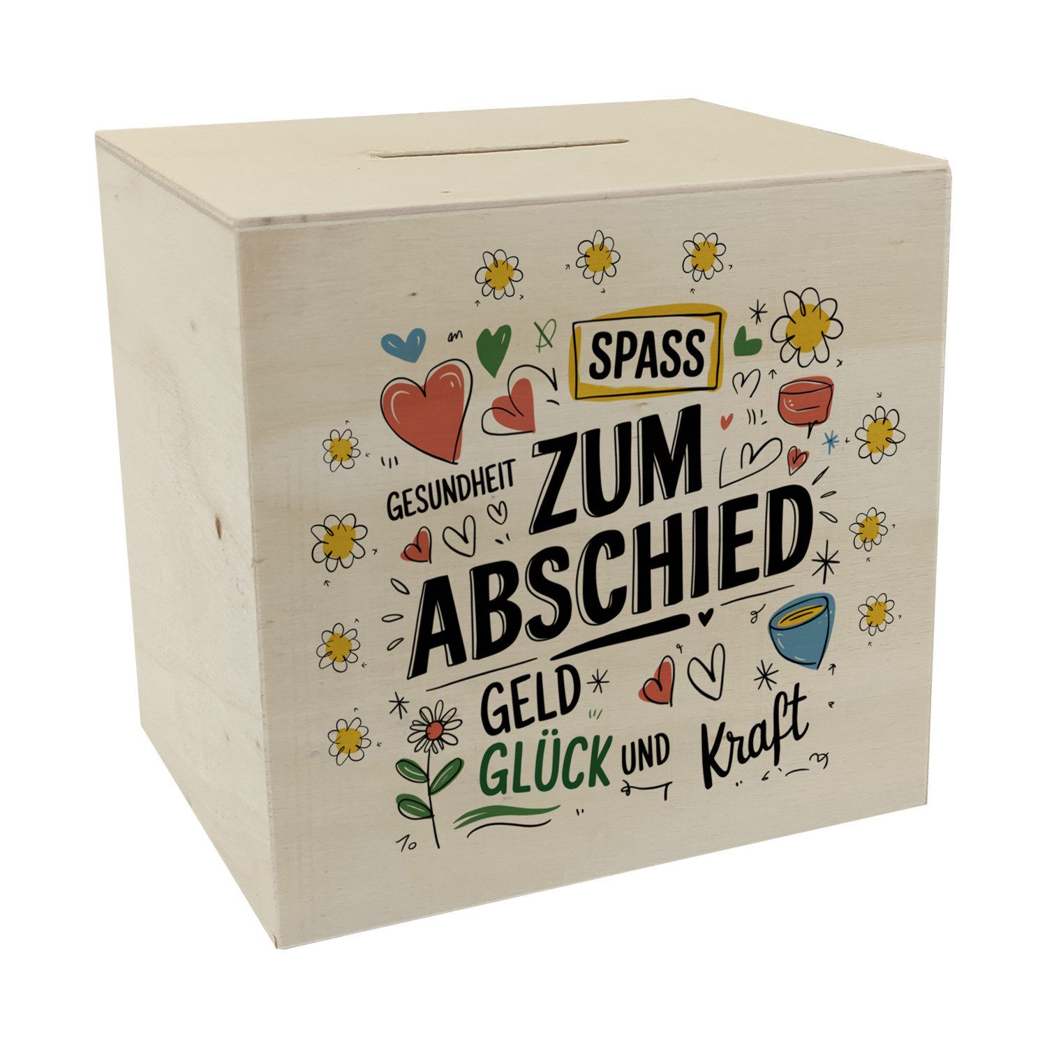 speecheese Spardose Wünsche Zum Abschied Spardose aus Holz für Kollegen und günstig online kaufen