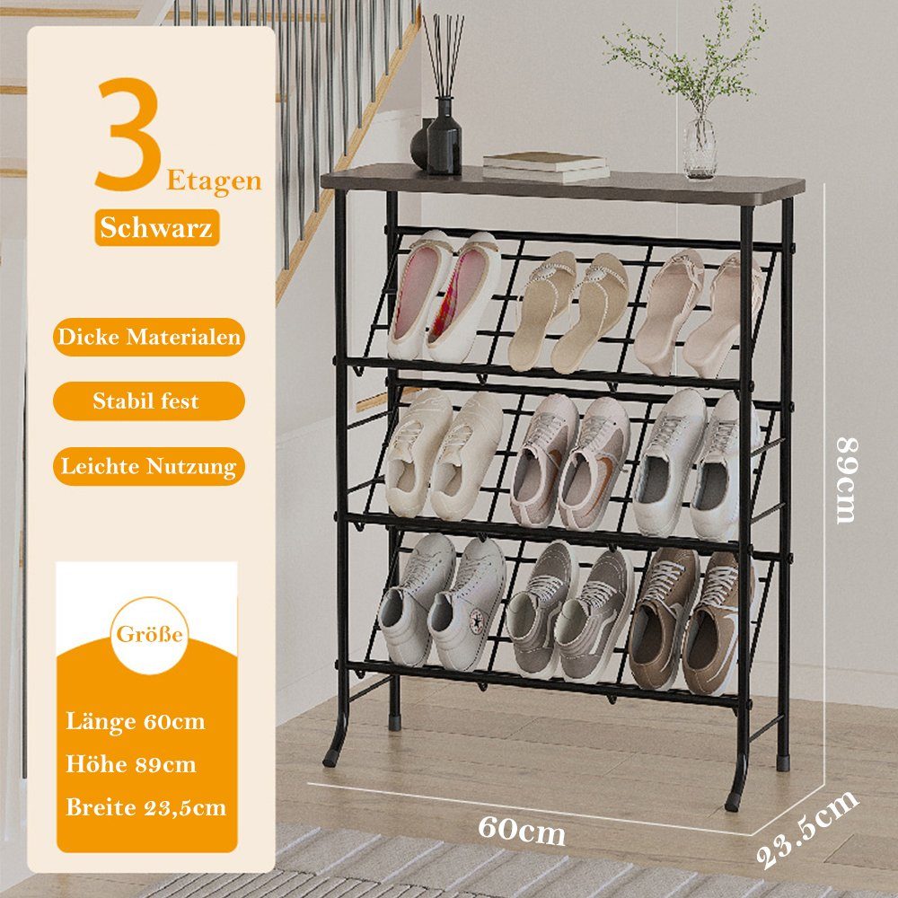 NUODWELL Schuhregal Schuhregal schmal,4 Etagen,freistehend platzsparend günstig online kaufen