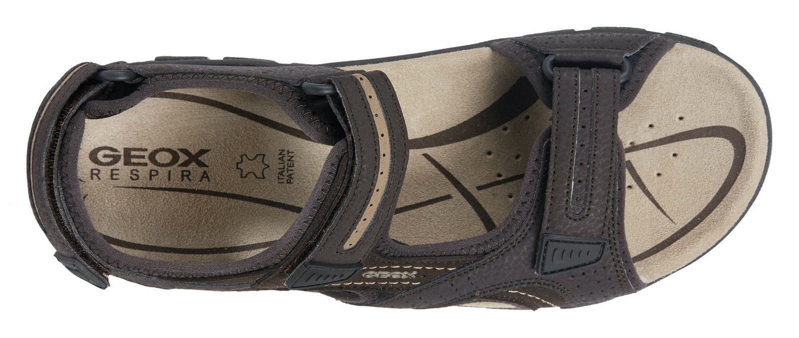 Geox UOMO SANDAL STRADA Sandale, Sommerschuh, Klettschuh, Outdoorsandale, im Trekking-Look