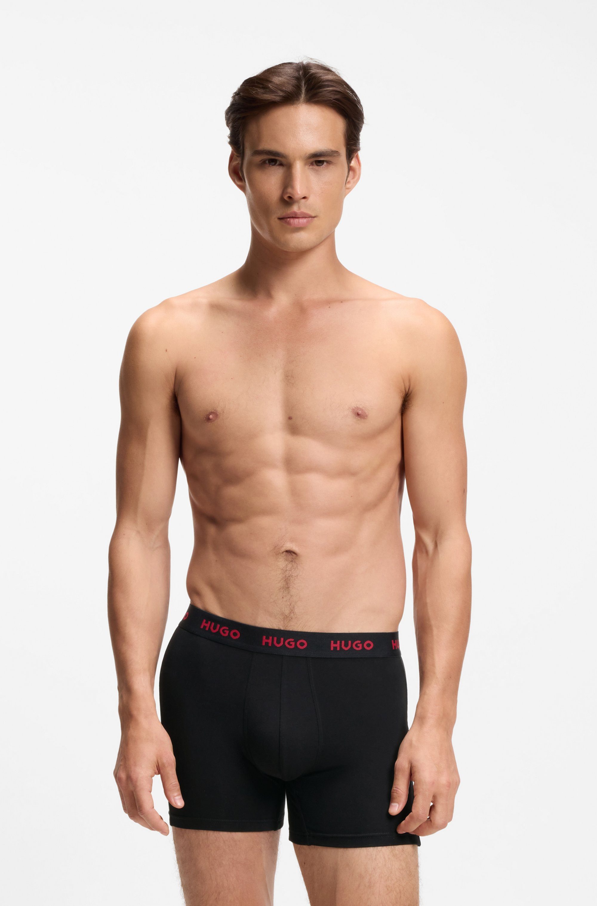 HUGO Boxer BOXERBR TRIPLE (Packung, 3-St., 3er) mit elastischem Bund