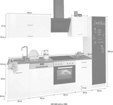 HELD MÖBEL Küchenzeile Trier, ohne E-Geräte, Breite 270 cm