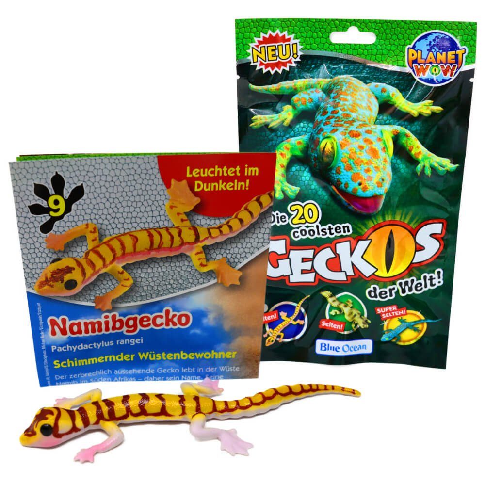 Blue Ocean Sammelfigur Blue Ocean Geckos Sammelfiguren 2023 - Planet Wow selten leuchtet - (Set), Geckos - Figur 9. Namibgecko (selten - leuchtet)