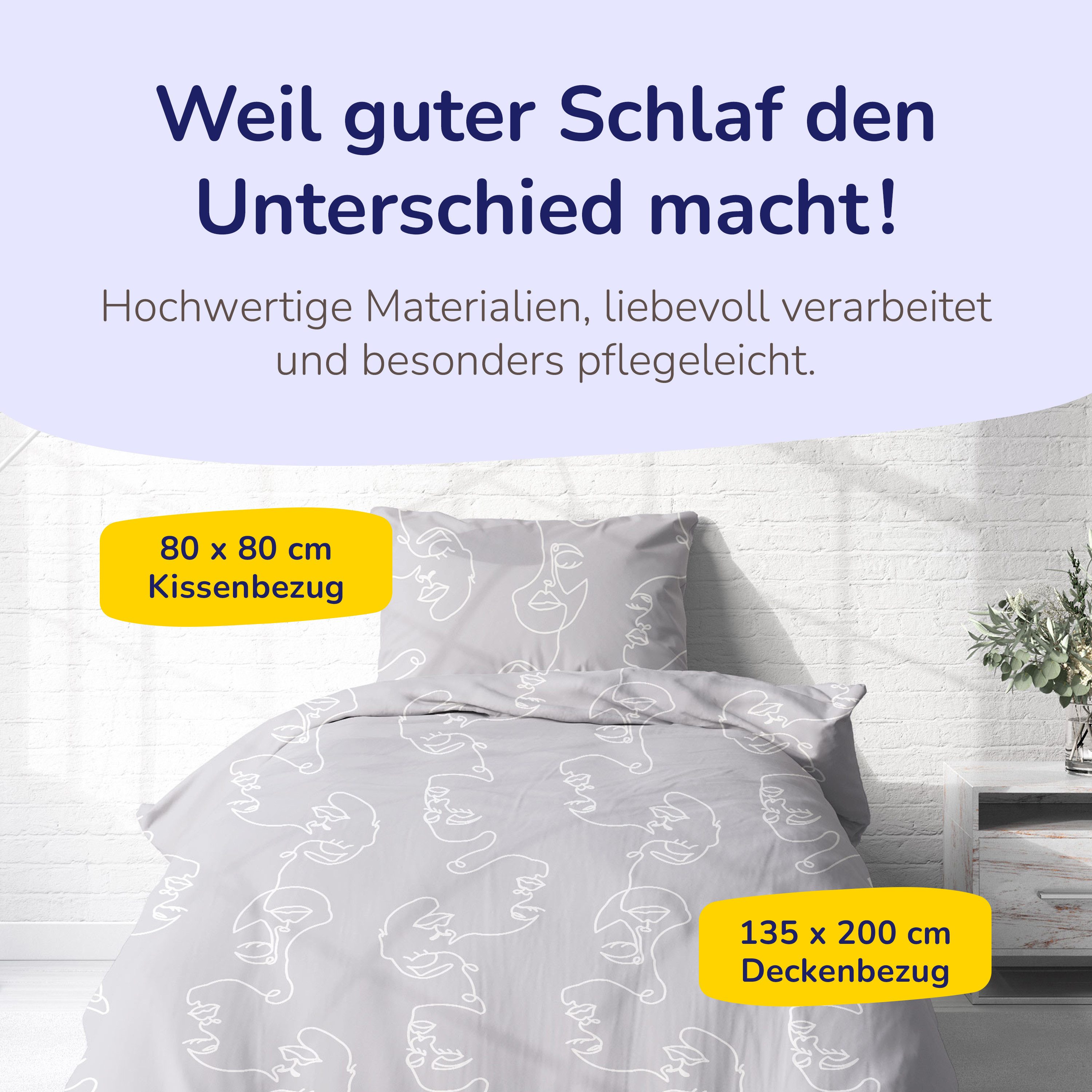 Träumschön Bettwäsche Premium Bettwäsche 135x200 oder 155x220 cm Baumwolle, günstig online kaufen