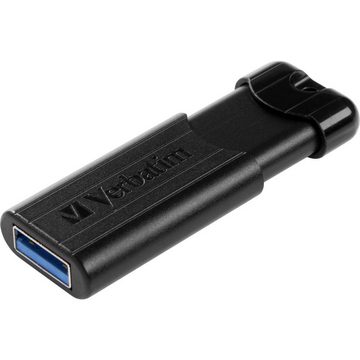 Verbatim USB-Stick 64GB Pin Stripe USB 3 USB-Stick (versenkbarer USB-Anschluss)