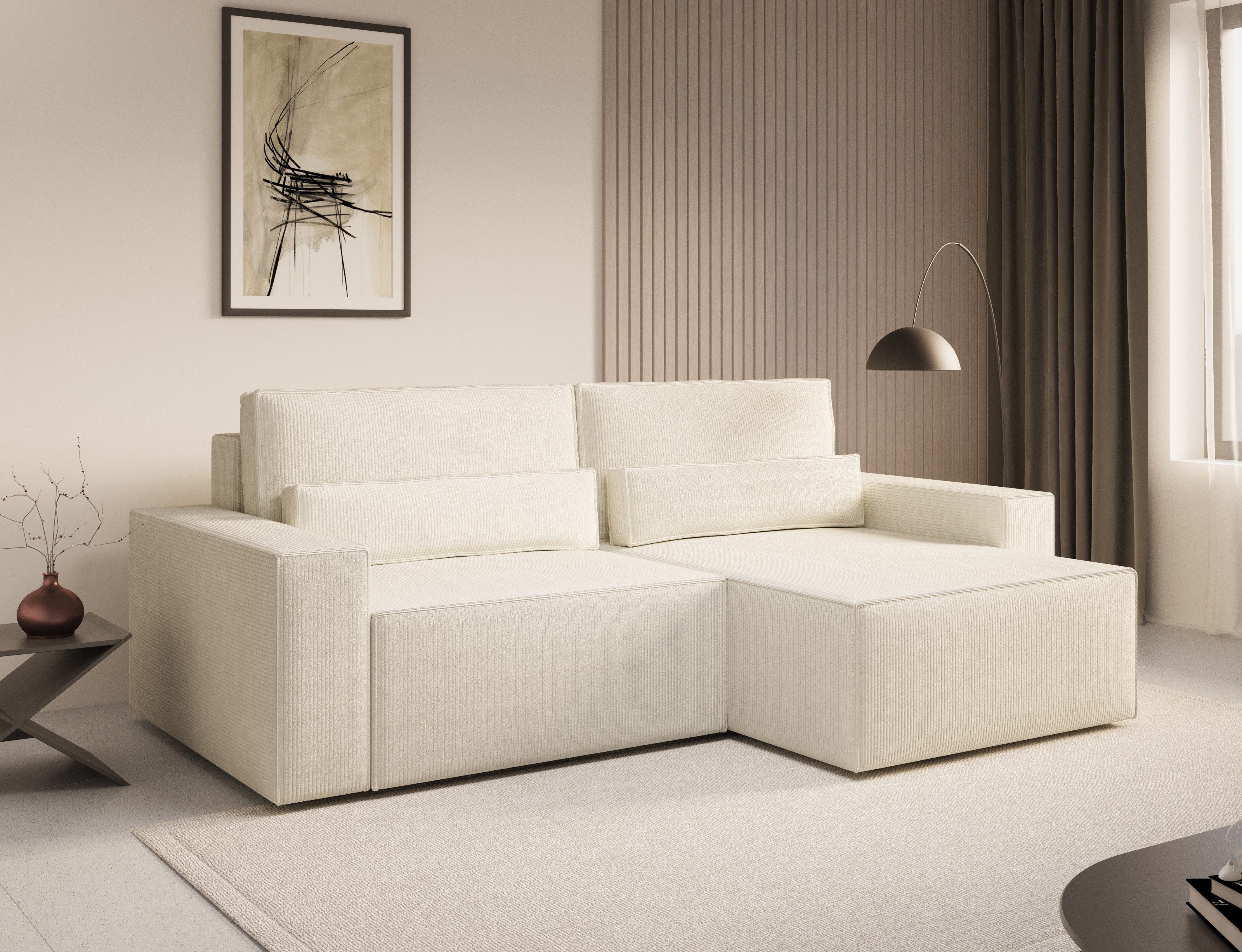 MOEBLO Ecksofa DENVER MINI aus Cord, günstig online kaufen