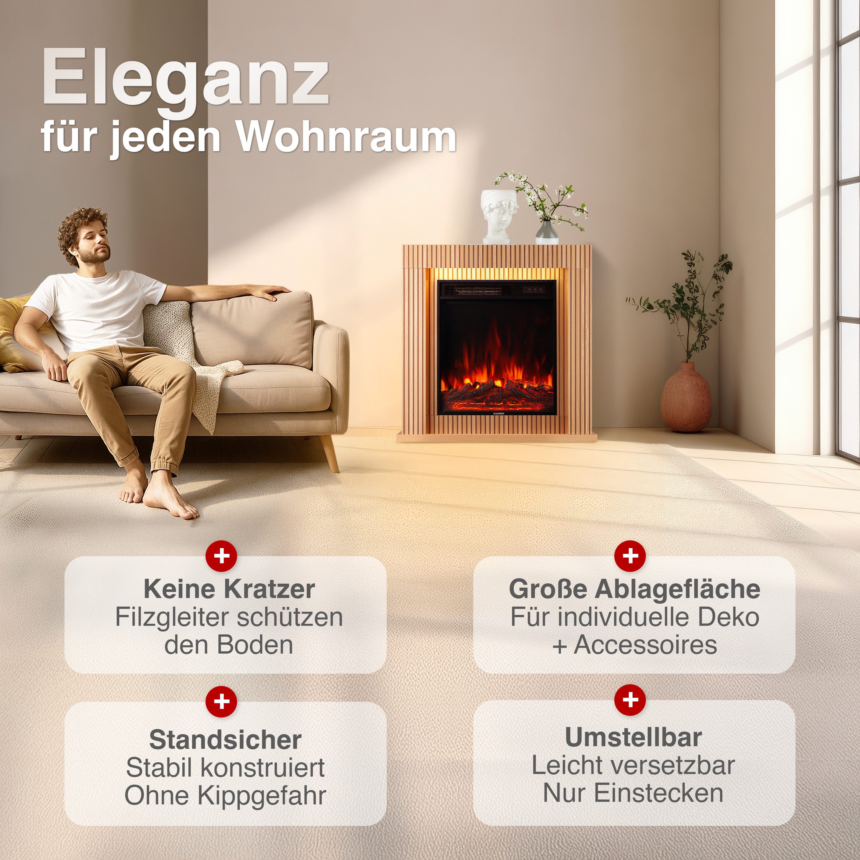 KAMINIO Elektrokamin MATTI, Elektrischer Kamin mit günstig online kaufen