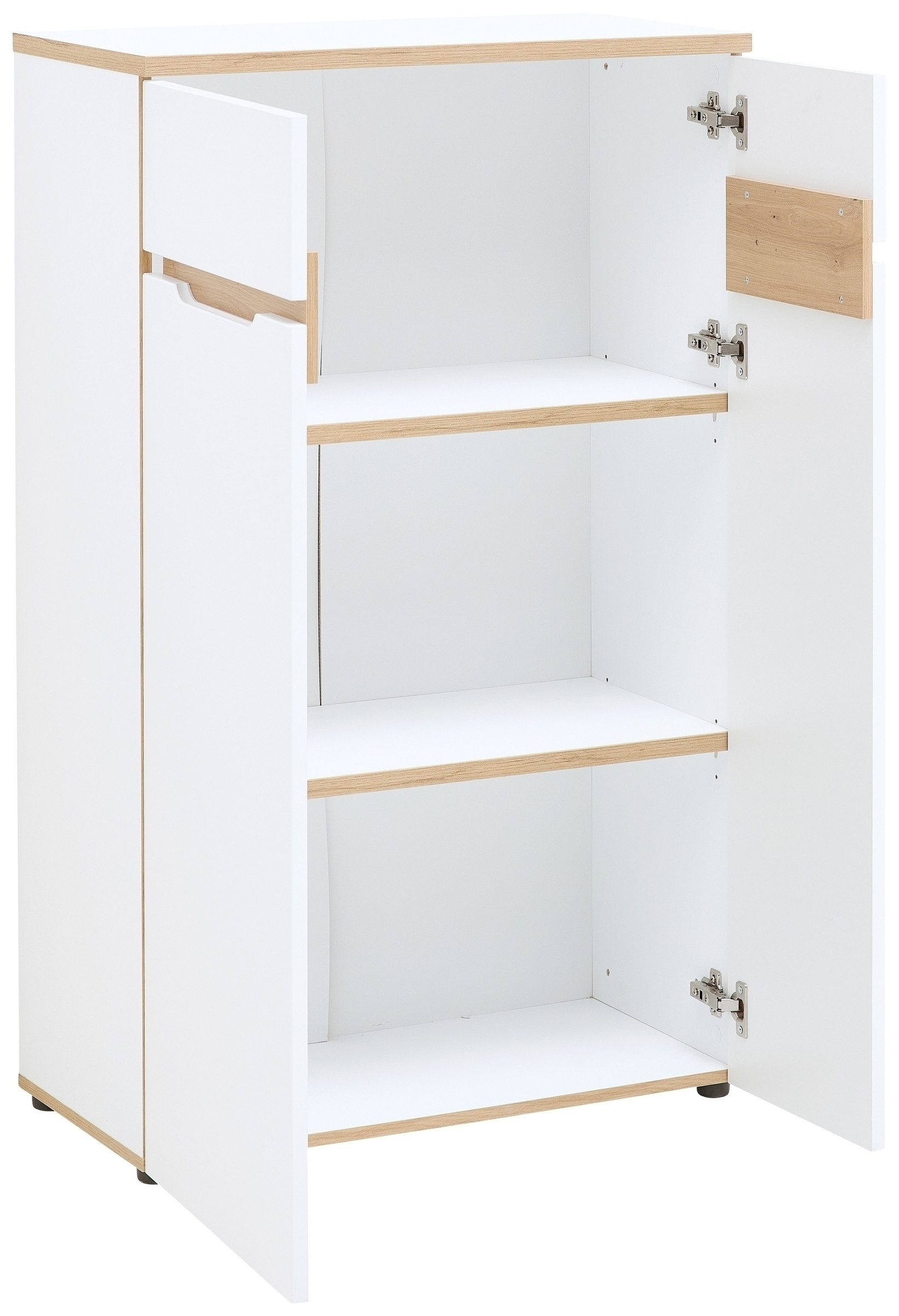 freiraum Aktenschrank Memphis in Weiß / Artisan Eiche Dekor - 75x122x38 (BxHxT)