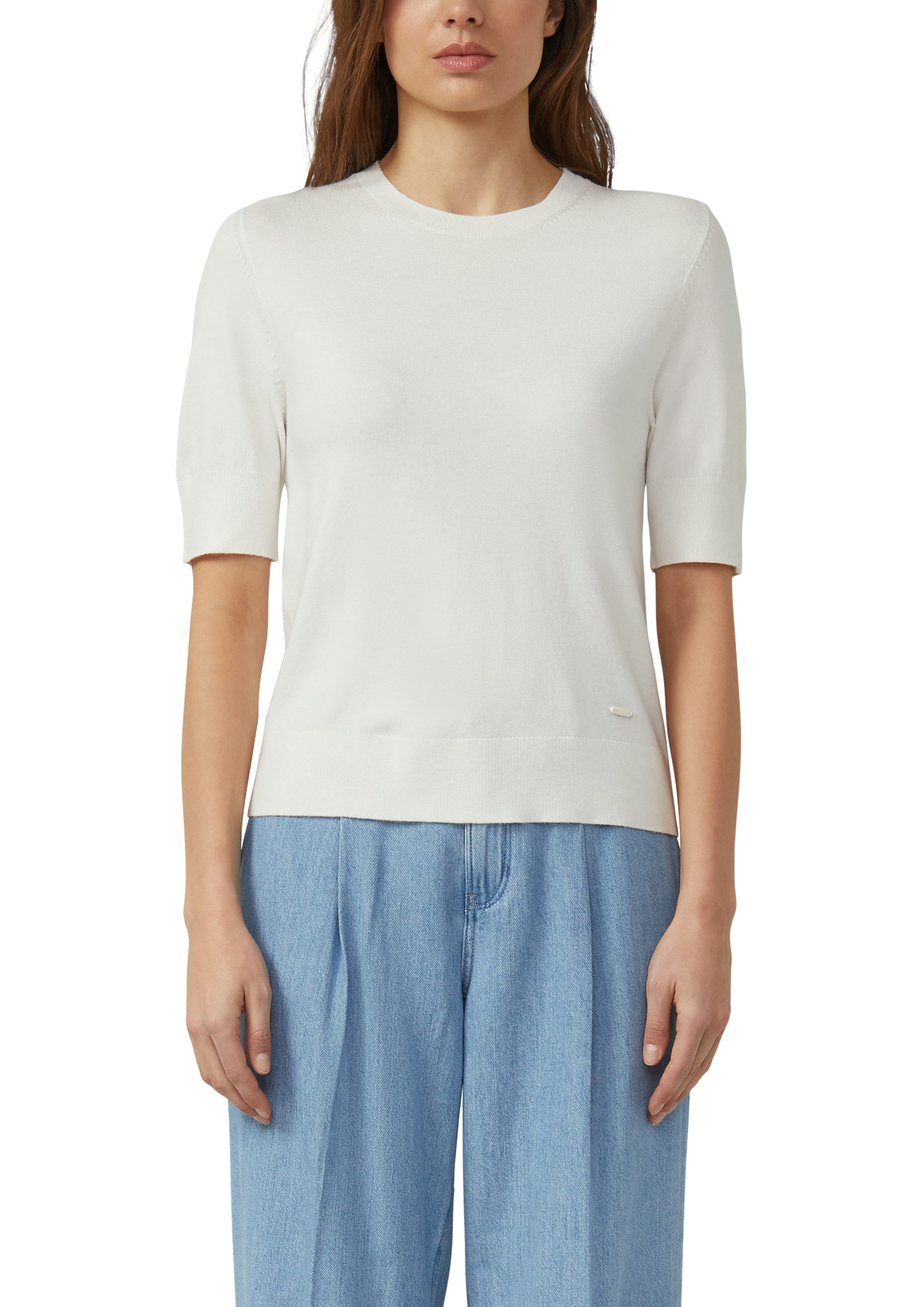 s.Oliver Strickpullover Halbarm-Strick mit Viskose