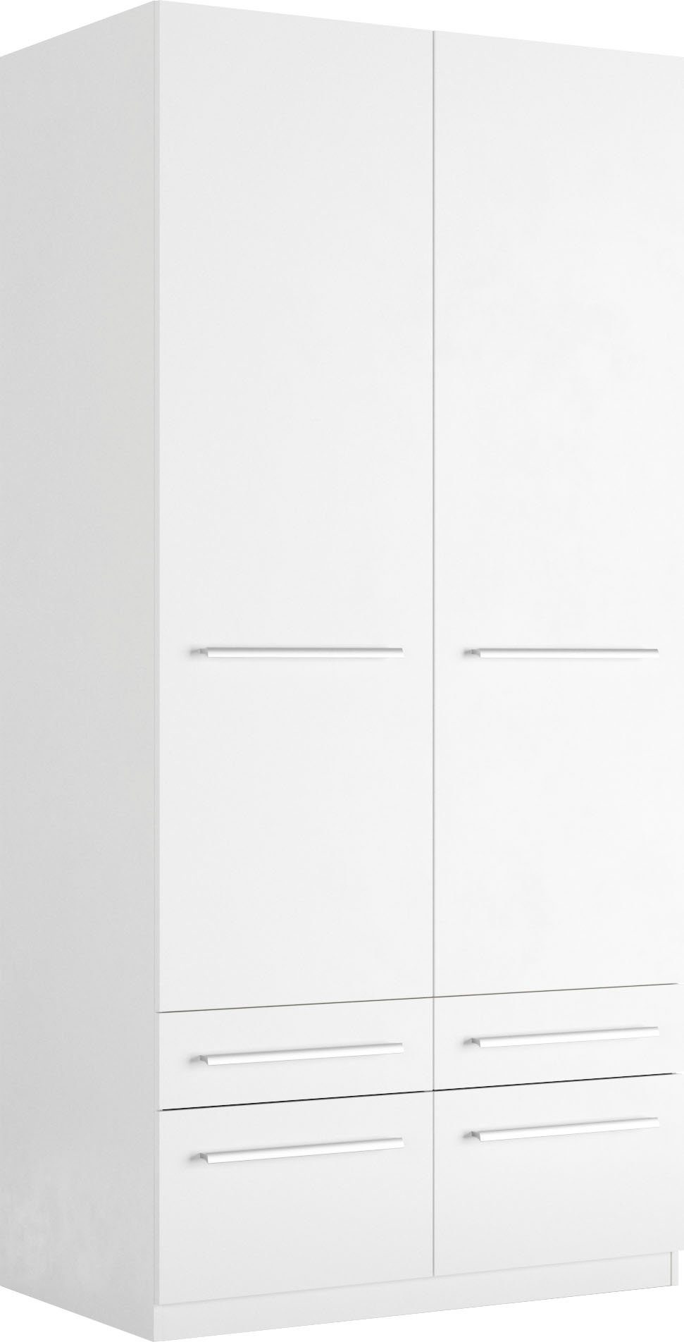 priess Kleiderschrank Schrank Garderobe Wäscheschrank Barcelona in 5 Breiten viel Stauraum, geräumige Schubkästen, mit Spiegel, MADE IN GERMANY