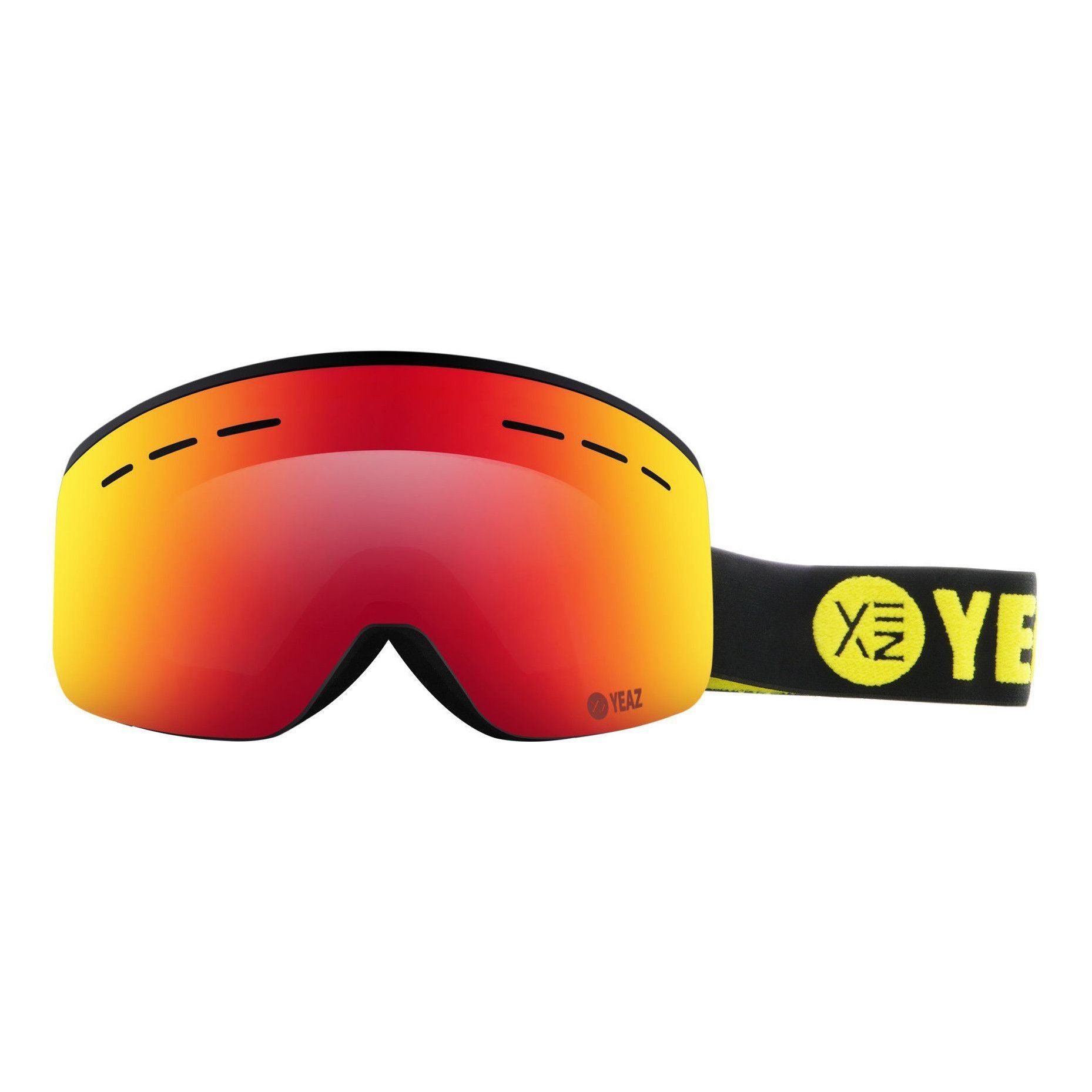 YEAZ Skibrille RISE Ski- Snowboardbrille schwarz, Premium-Ski- und Snowboardbrille für Erwachsene und Jugendliche