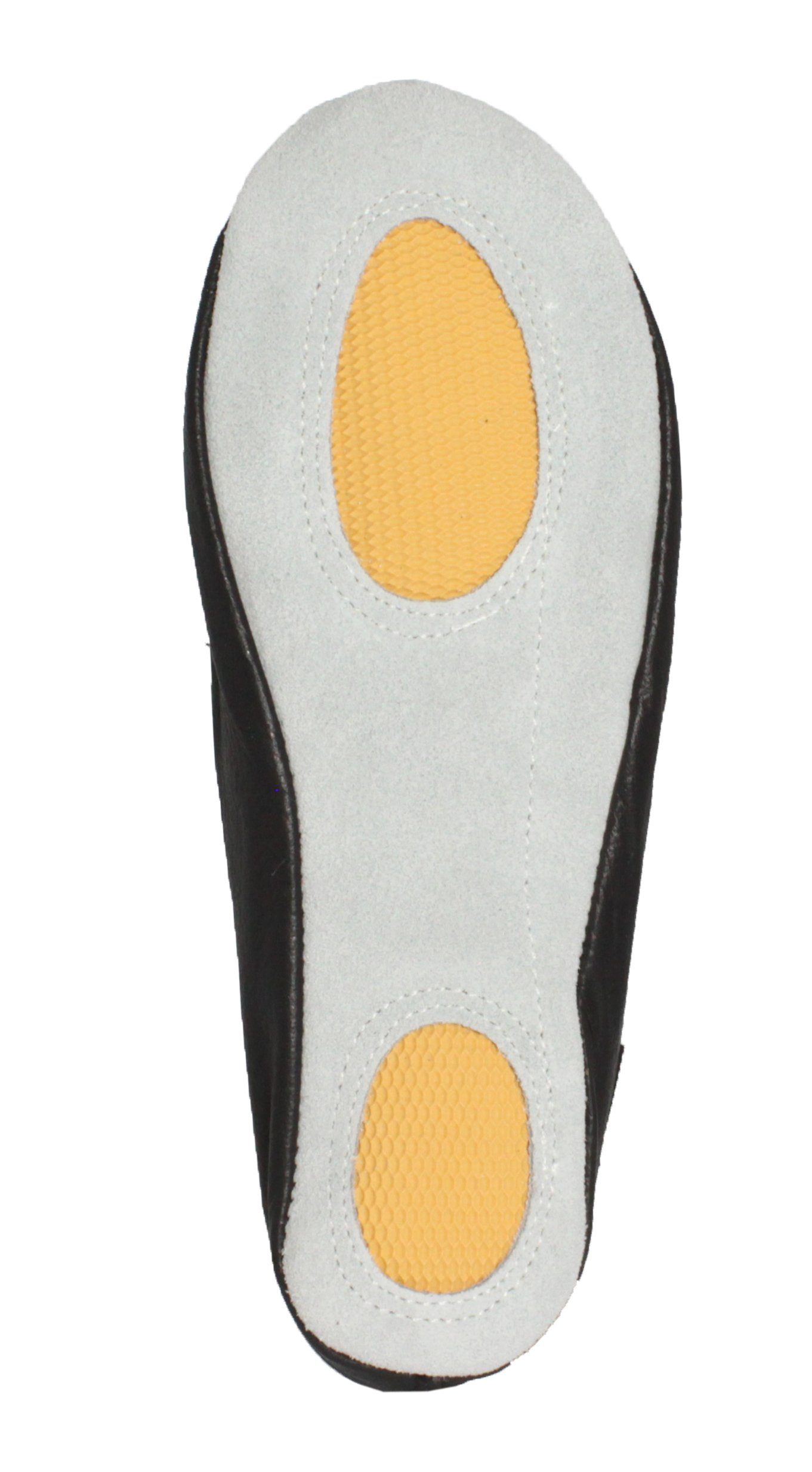 Beck Schläppchen Echt-Leder mit Gummi / Leder-Sohle Gymnastikschuh Zum Schlupfen, Mit Ristgummi für perfekten Halt