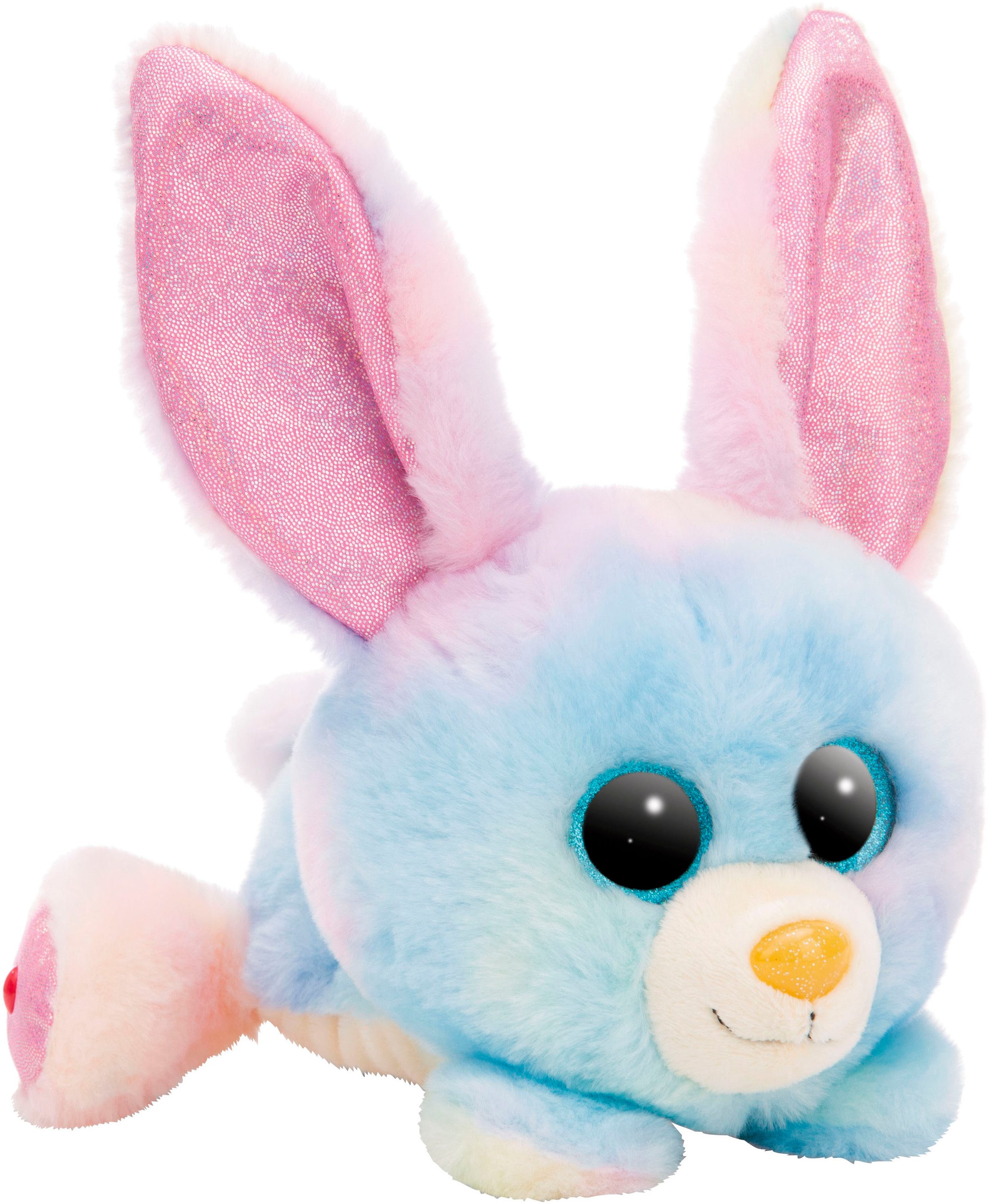 Nici Kuscheltier Glubschis, Hase Rainbow Candy, 25 cm liegend