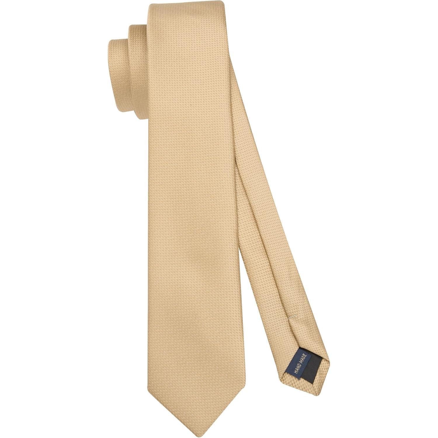 LuxusKollektion Krawatte Krawatte Herren Seidenkrawatte Hochzeit Party Gold Einheitsgröße