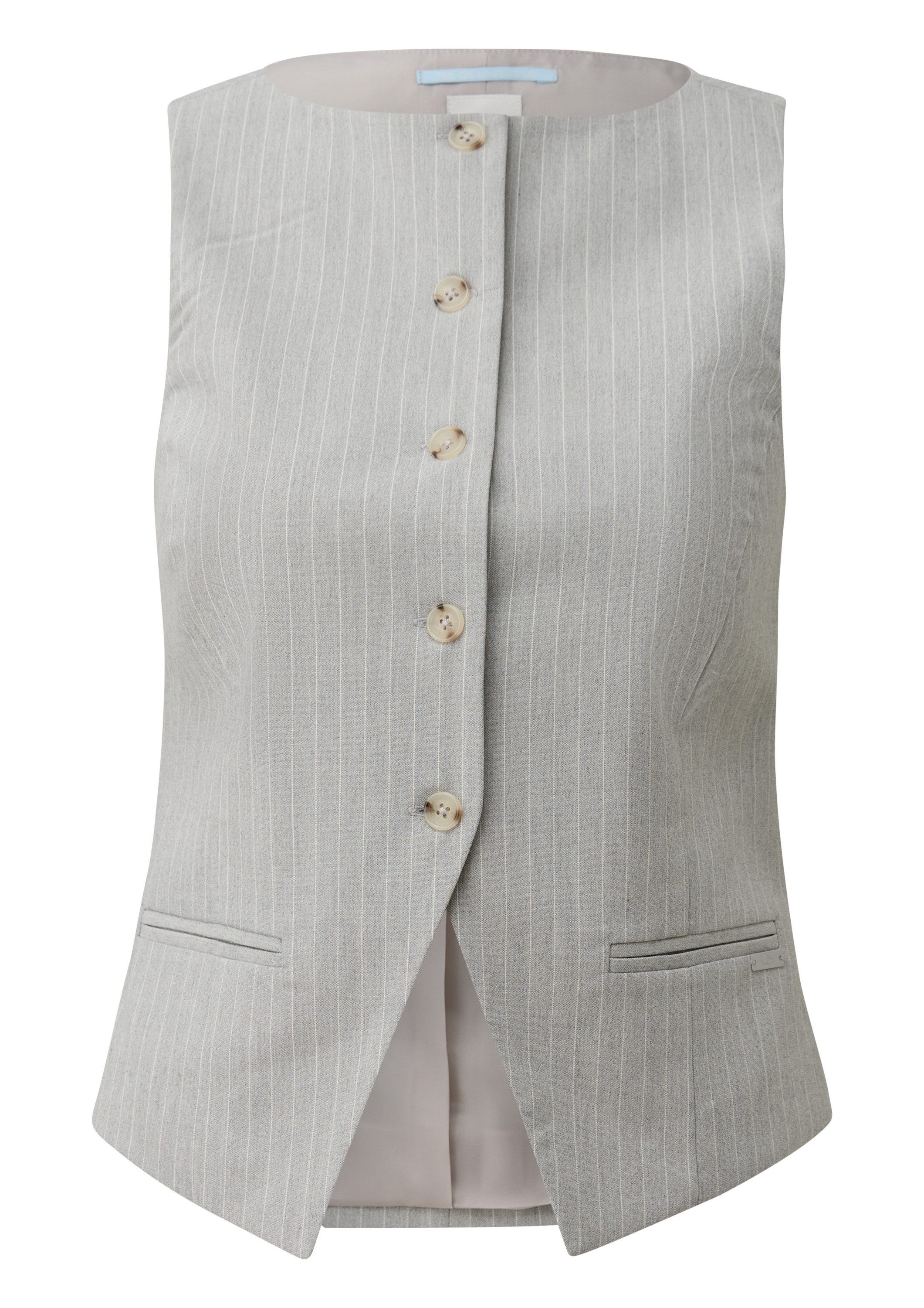 QS Jackenblazer Indoor-Weste Nadelstreifen-Weste