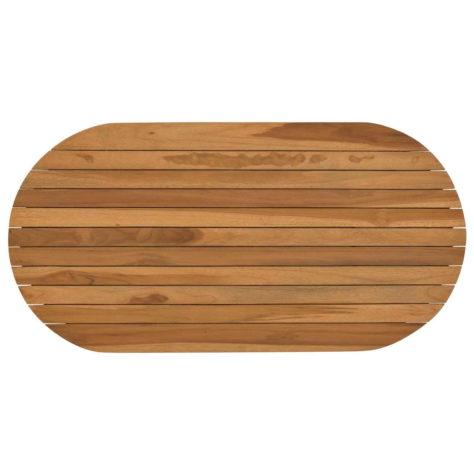 vidaXL Tischplatte Tischplatte 90 x 45 x 3,5 cm Oval Massives holz Natur (1 St)