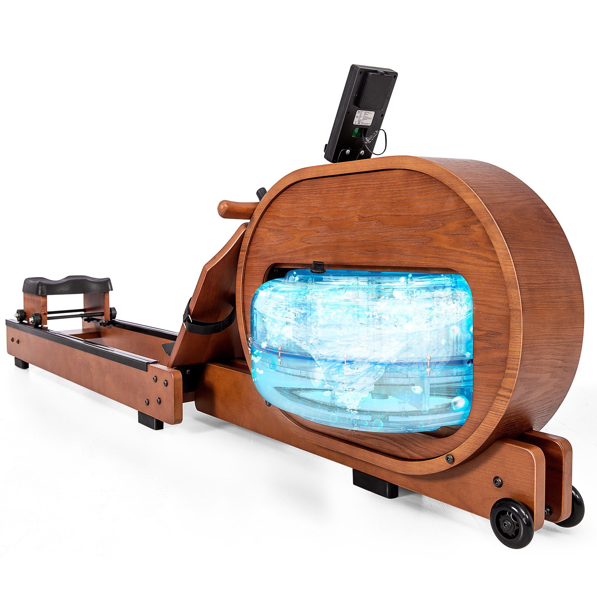 Merax Wasser-Rudergerät Aus Eschenholz – Mit LCD-Monitor, Bluetooth, 8 Widerstandsstufen, Bis 150 Kg