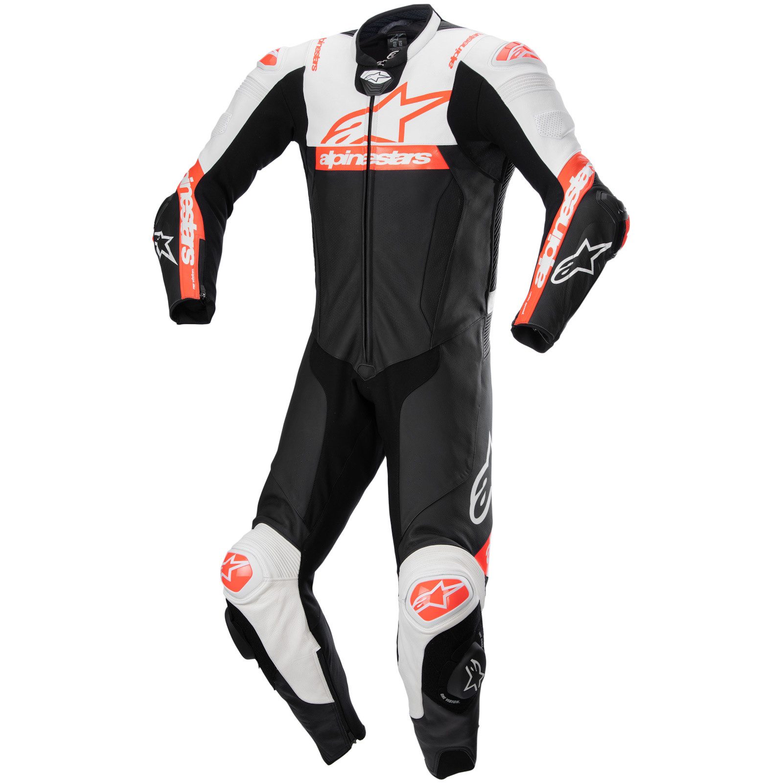 Motorradkombi Alpinestars Missile V2 Ward 1tlg. Lederkombi schwarz / weiss / rot