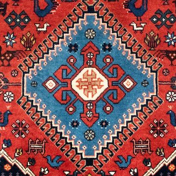 Wollteppich Yalameh Teppich handgeknüpft terrakotta, morgenland, rechteckig, Höhe: 8 mm, handgeknüpft