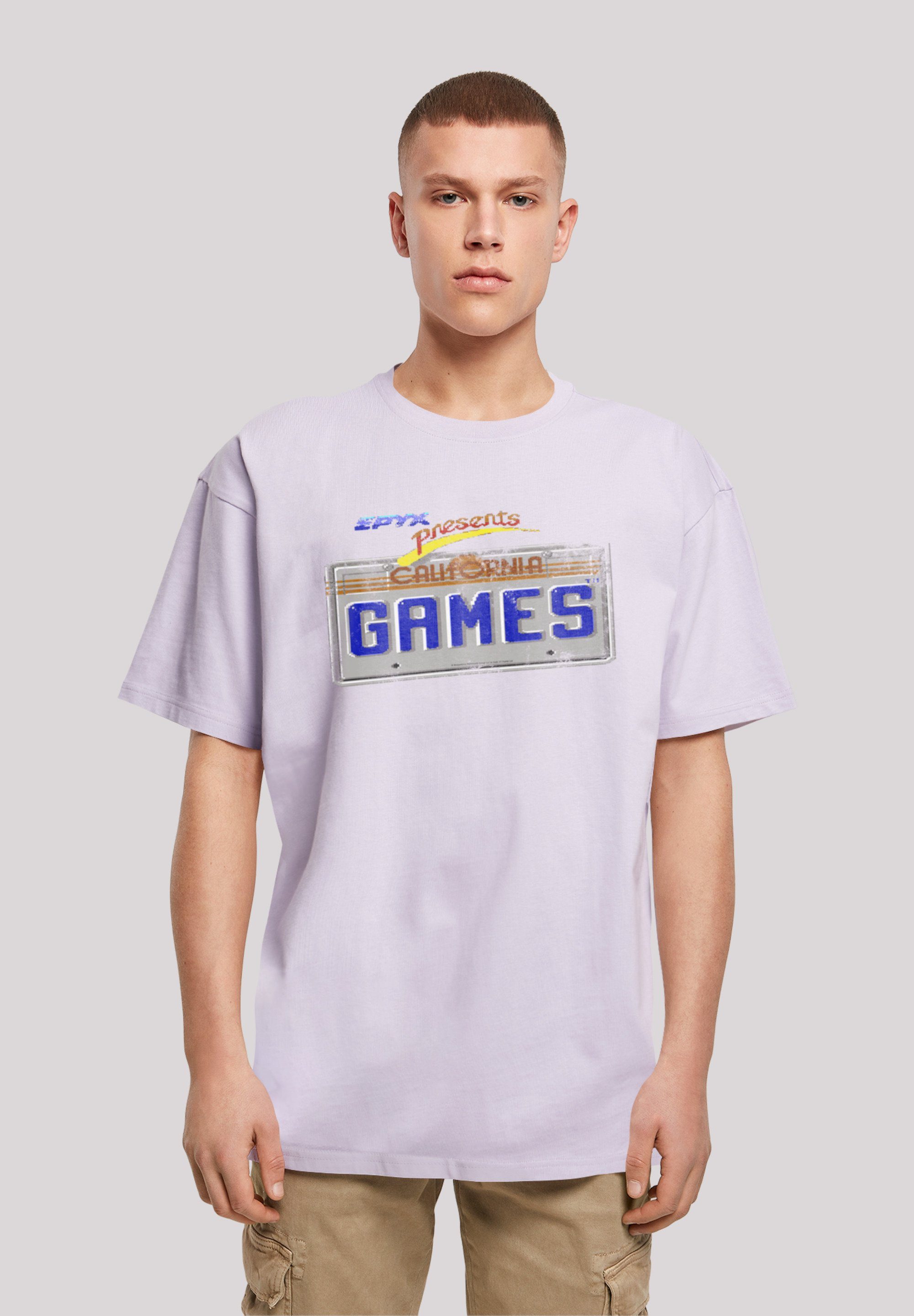 F4NT4STIC T-Shirt California Games Plate Print lilac