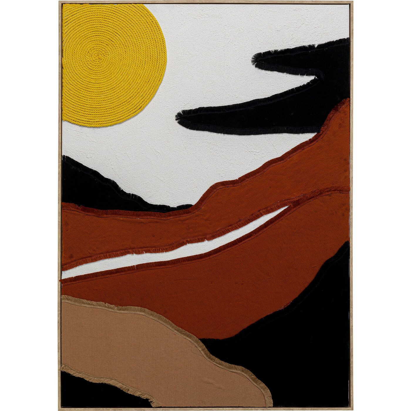 Kare Design Leinwandbild Artistic Sunrise Knitted, Sonnenaufgang, 110x70 cm