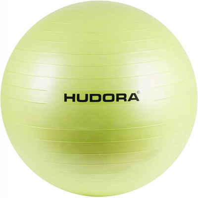 Hudora Gymnastikball HUDORA Fitness Yoga Reha Sport Gymnastik-Ball, lemon/grün, Ø 75 cm (Packung)