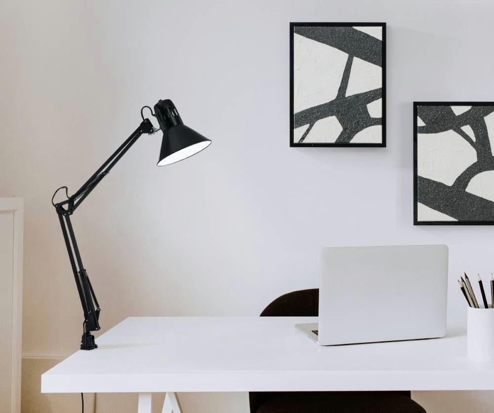EGLO Tischleuchte FIRMO Klemmlampe, schwarz, exkl. günstig online kaufen