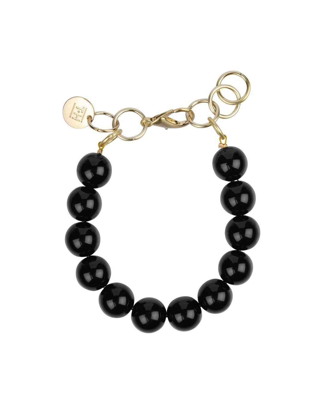 TOM+HATTY Armkette - Kunstharzkette - schwarzes Perlenbarmband - Armkette günstig online kaufen