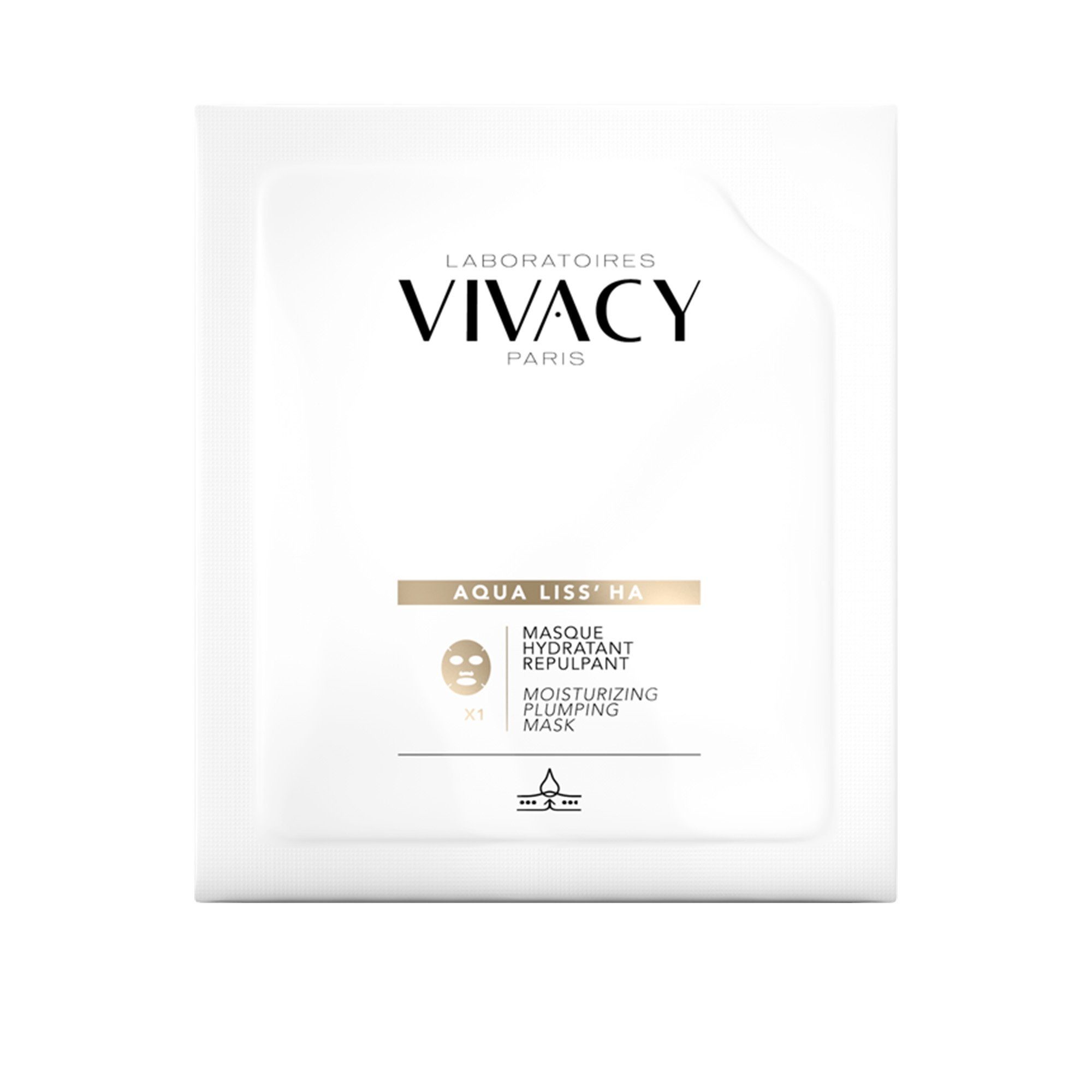 Vivacy Paris® Tuchmaske Vivacy Beauty AQUA LISS’ HA®, 5 Masken, 5-tlg.