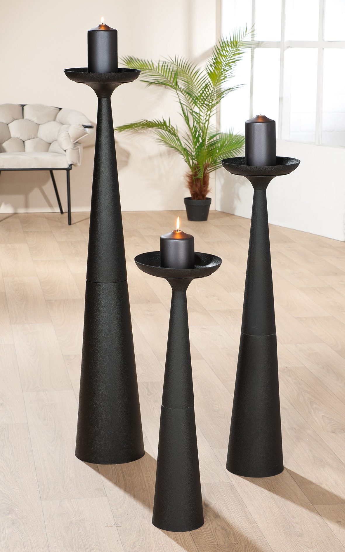 Casablanca by Gilde Standkerzenhalter Kerzenleuchter Säule Rotonda (1 St), günstig online kaufen