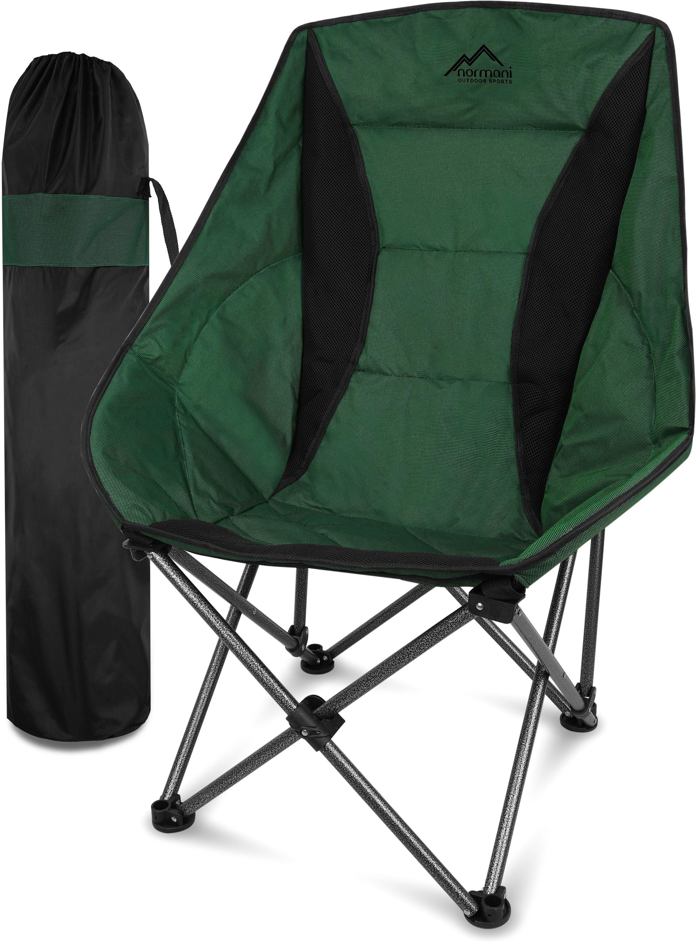 normani Campingstuhl Campingsessel Ontario, Campingstuhl Angelstuhl mit Getränkehalter - Gartenstuhl bis zu 150 kg