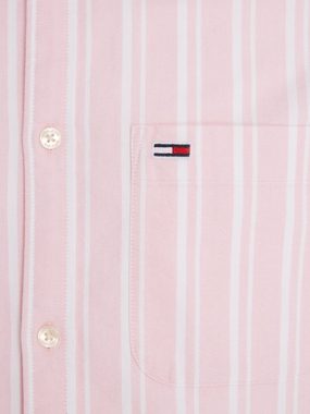 Tommy Jeans Langarmhemd TJM REG OXFORD STRIPE SHIRT mit Brusttasche