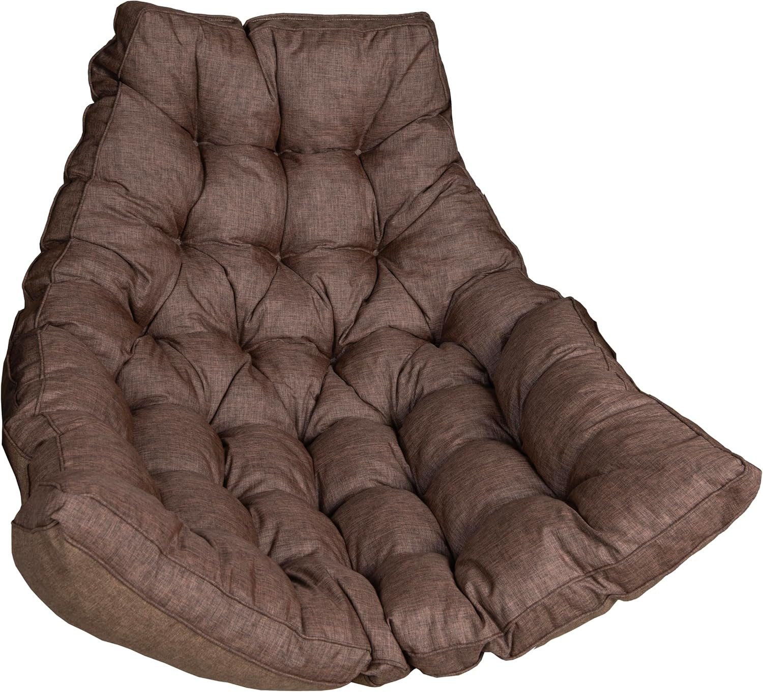 sunnypillow Polsterauflage Hängesessel Kissen - Auflage für Rattan & Polyrattan Hängeschaukel, Braun