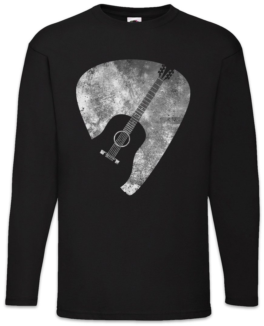 Langarmshirt Plectrum Langarm T-Shirt Guitar Gitarren Plektrum Pick Gitarrist