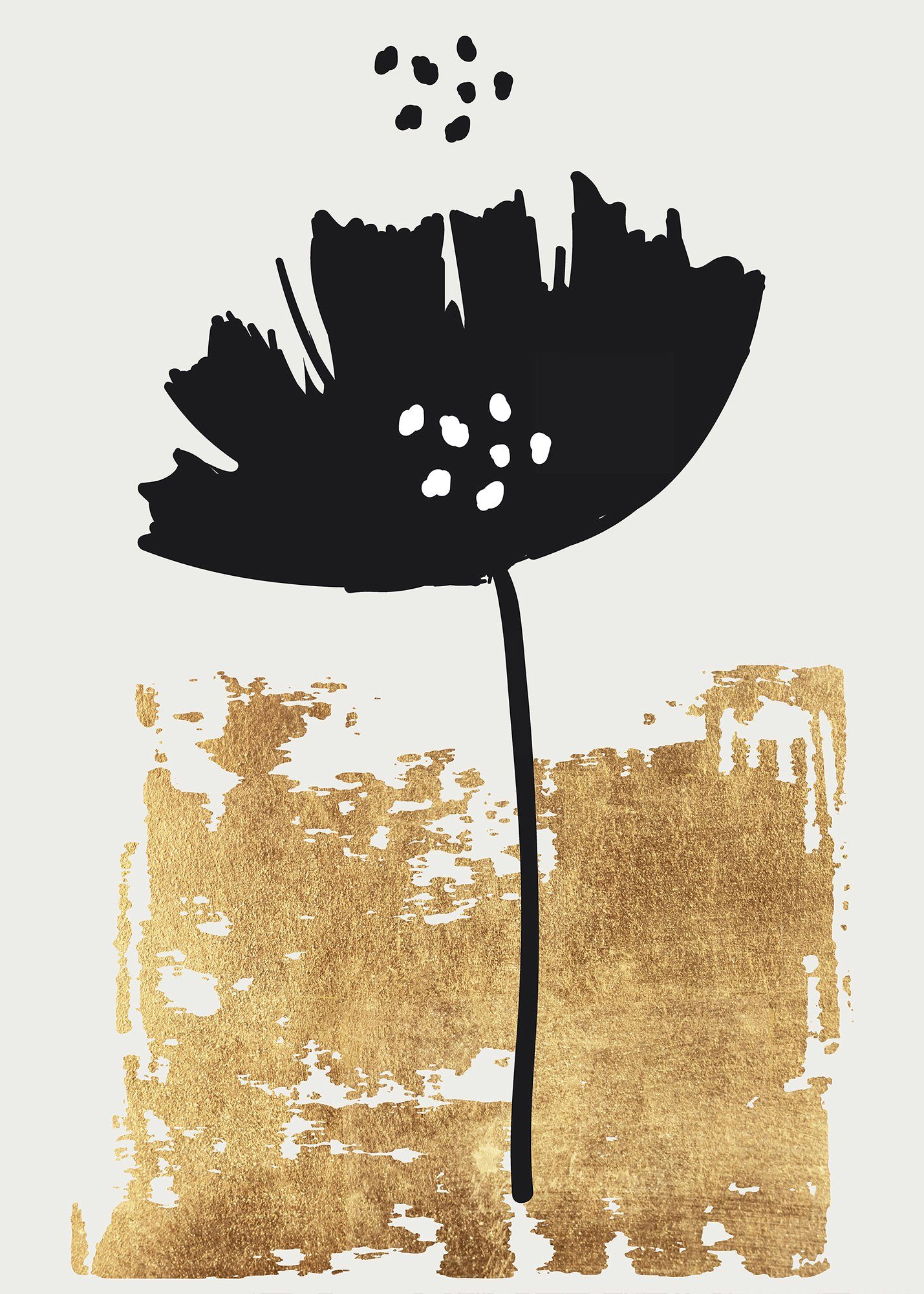 living walls Fototapete ARTist Black Poppy, (Set, 2 St), Vlies, Wand, Schräge