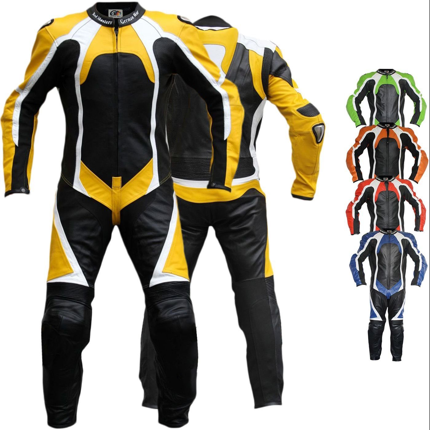 Wear Motorradkombi Einteiler German GW409K Gelb Lederkombi Motorradkombi