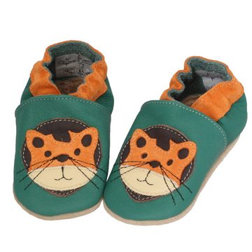 Beck "kleiner Tiger" mit Warmfutter- Krabbelschuh (warme, weiche, leichte, flexible Schuhe, für die allerersten Schritte) Seitliche Gummieinsätze für leichtes An- und Ausziehen, Rindsleder